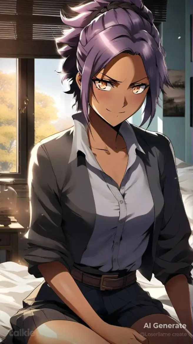 ai character: Violet background