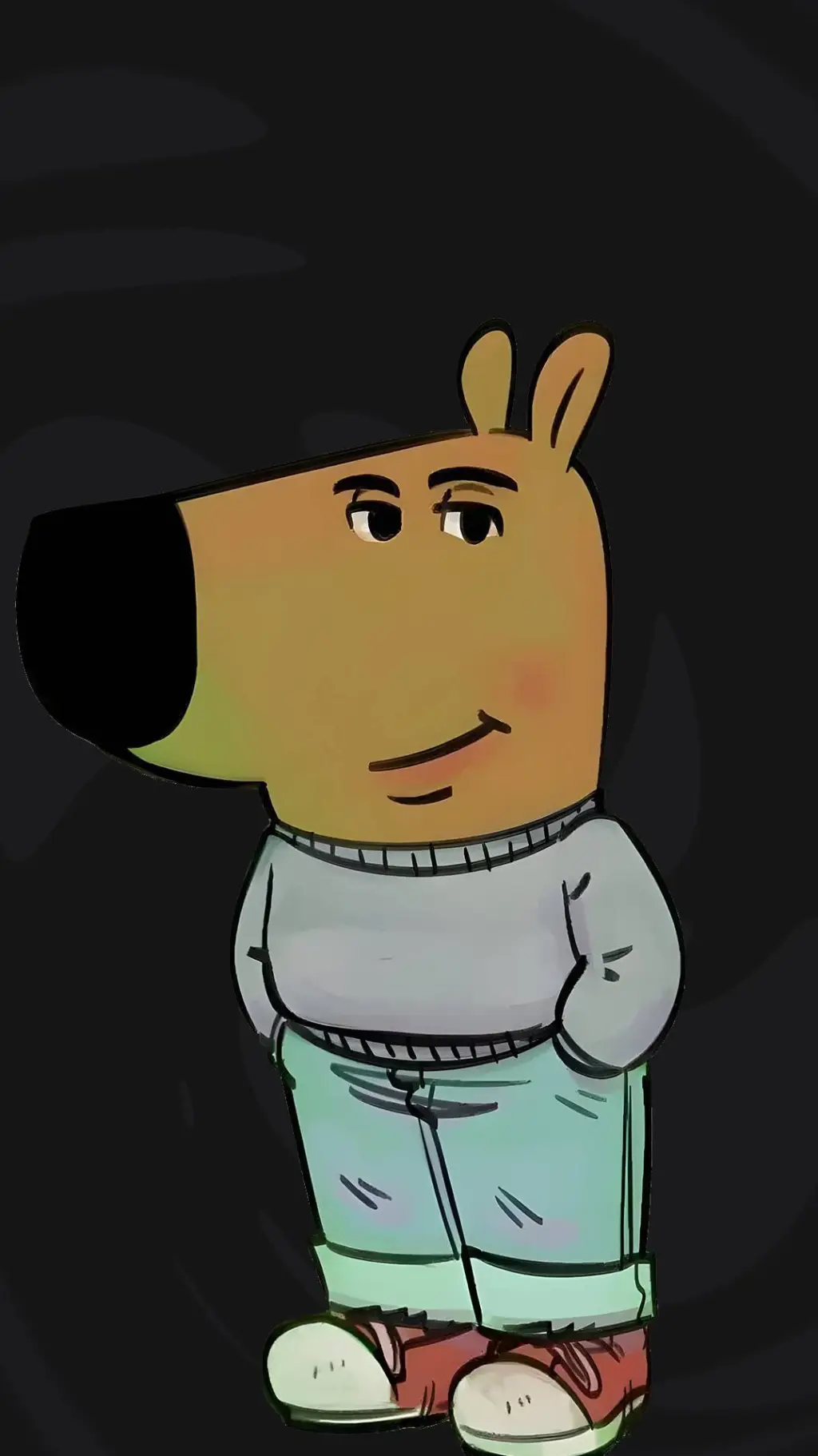 ai character: chill guy background