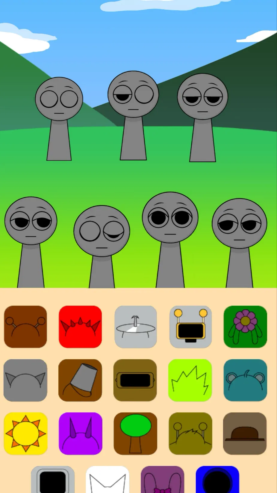 ai character: Sprunki background