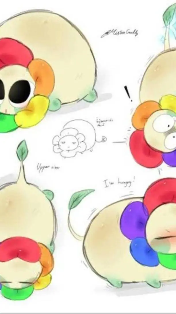 ai character: Dandy but CHUBBY!? background