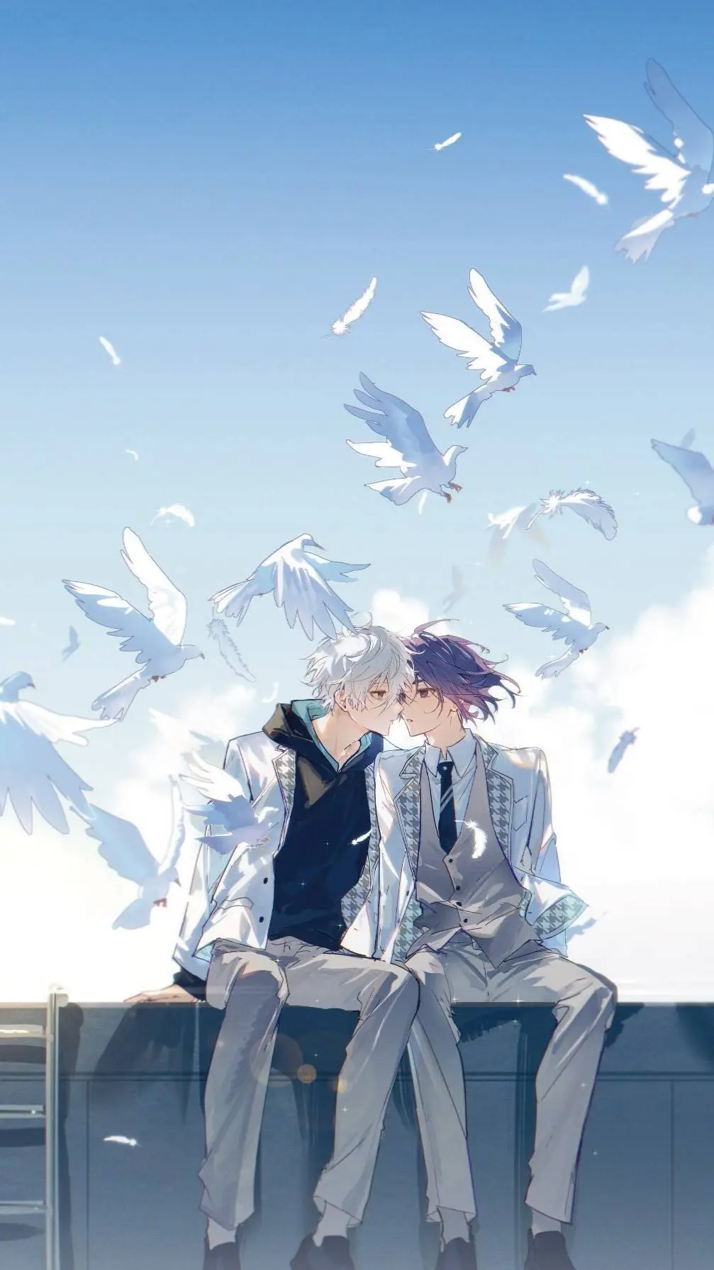 ai character: Reo+Nagi(school) background