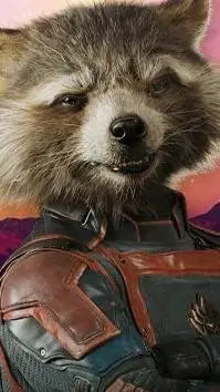 ai character: rocket raccon  background