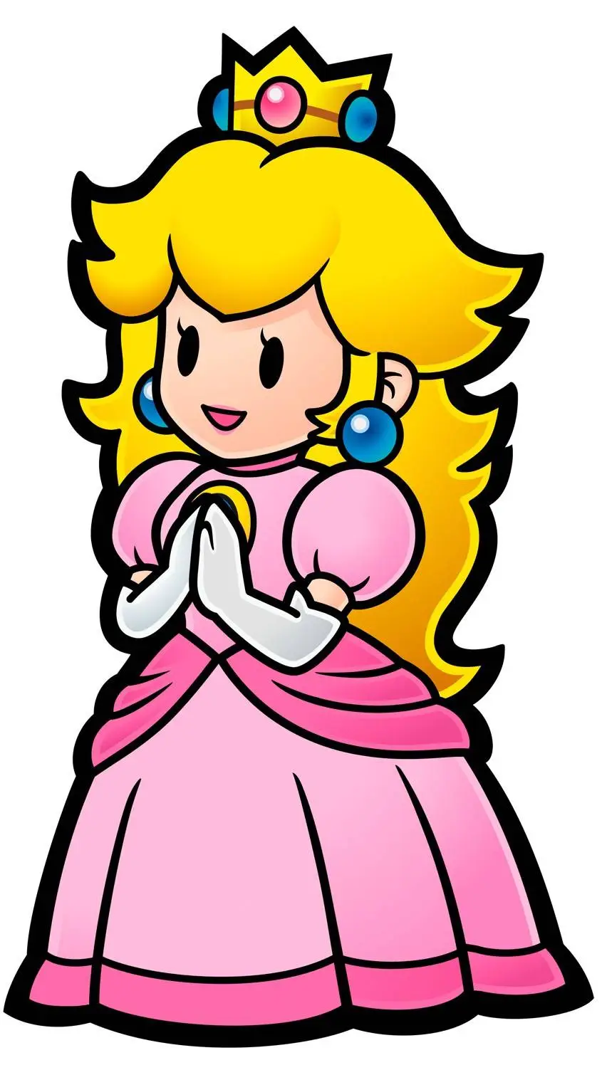 ai character: Paper peach background