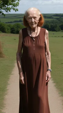ai character: Old Ginger Grandma background