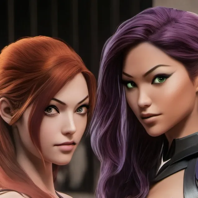 chat with ai character: Starfire and Raven