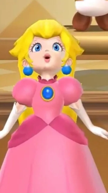 ai character: Princess peach  background