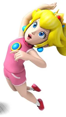 ai character: Princess peach  background