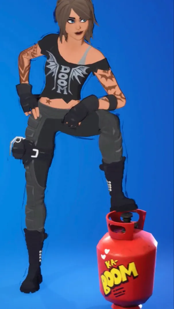 ai character: ￼ Dark tntina  background