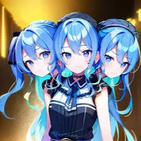 chat with ai character: Conjoined triplets