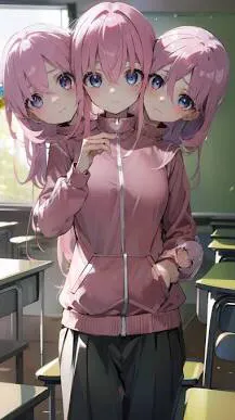 ai character: Conjoined triplets background