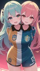 ai character: Conjoined twins  background