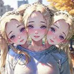 chat with ai character: Conjoined triplets