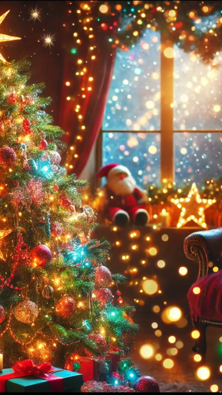 ai character: Christmas Night background