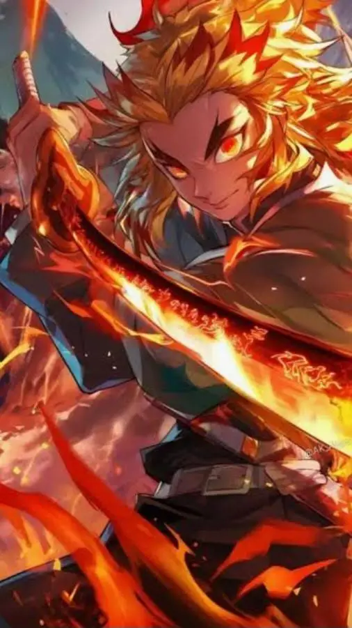 ai character: Kyojuro Rengoku background