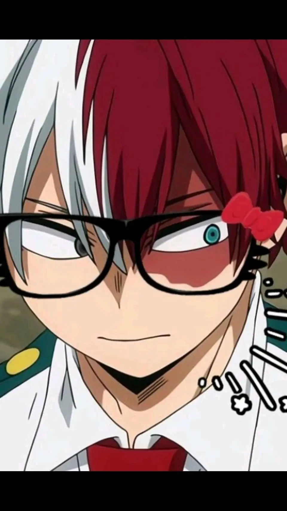 ai character: 🔥Shoto❤🤍Todoroki🧊 background