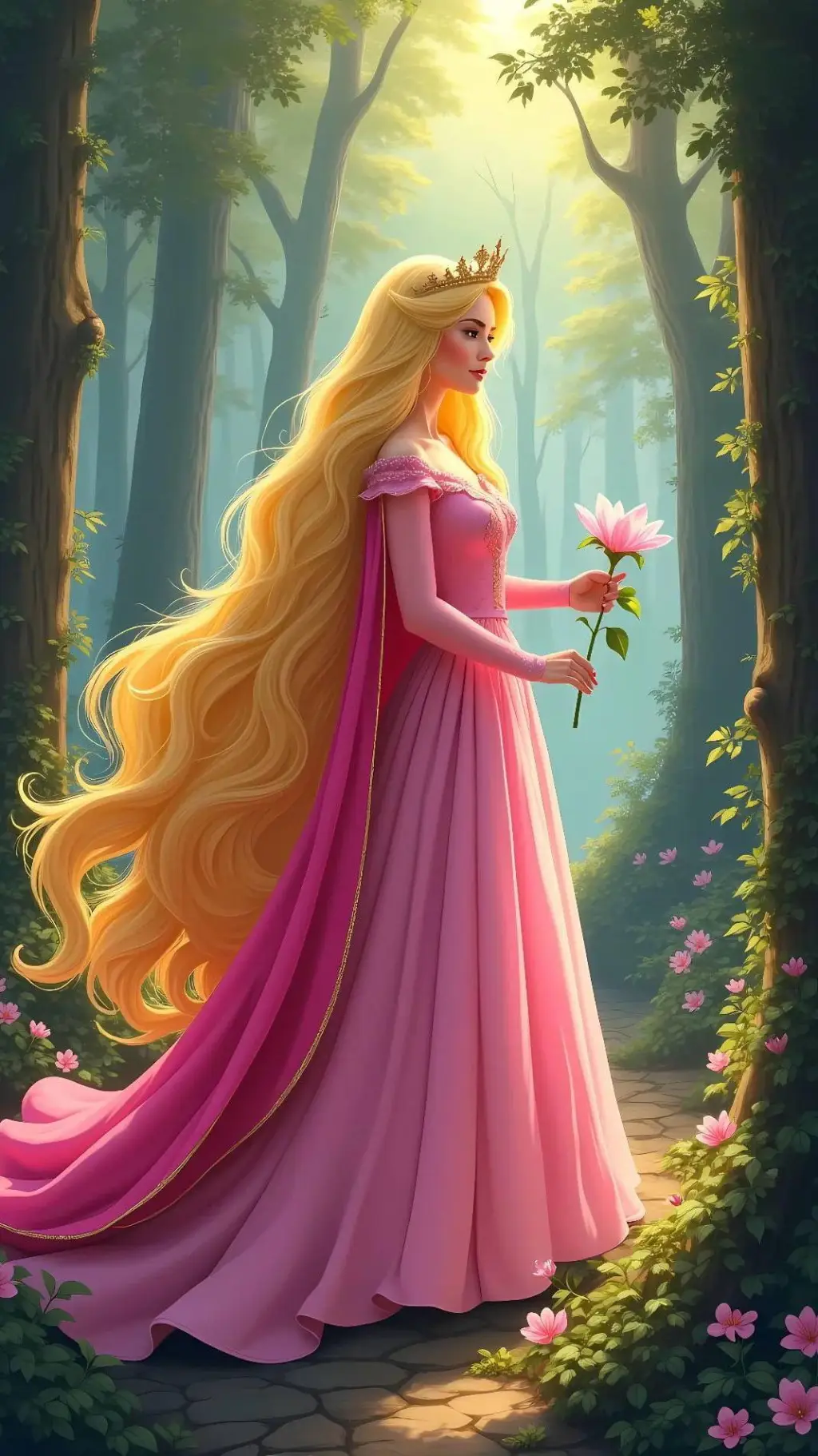 ai character: Princess Aurora  background