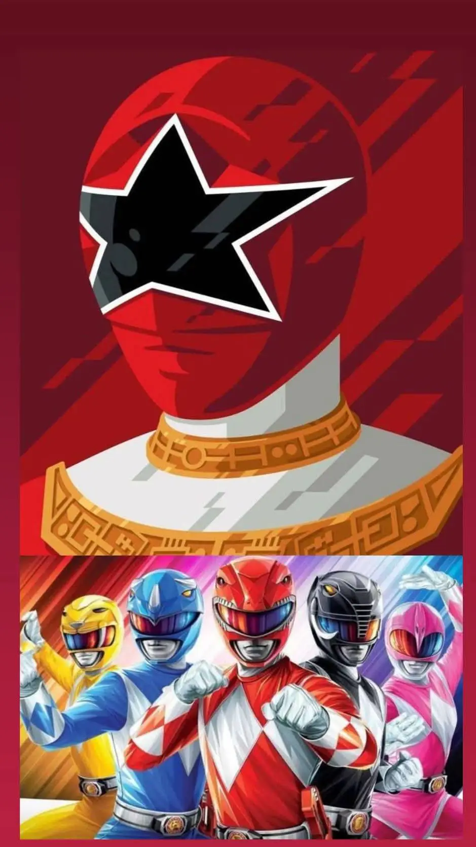 ai character: The Power Rangers. background