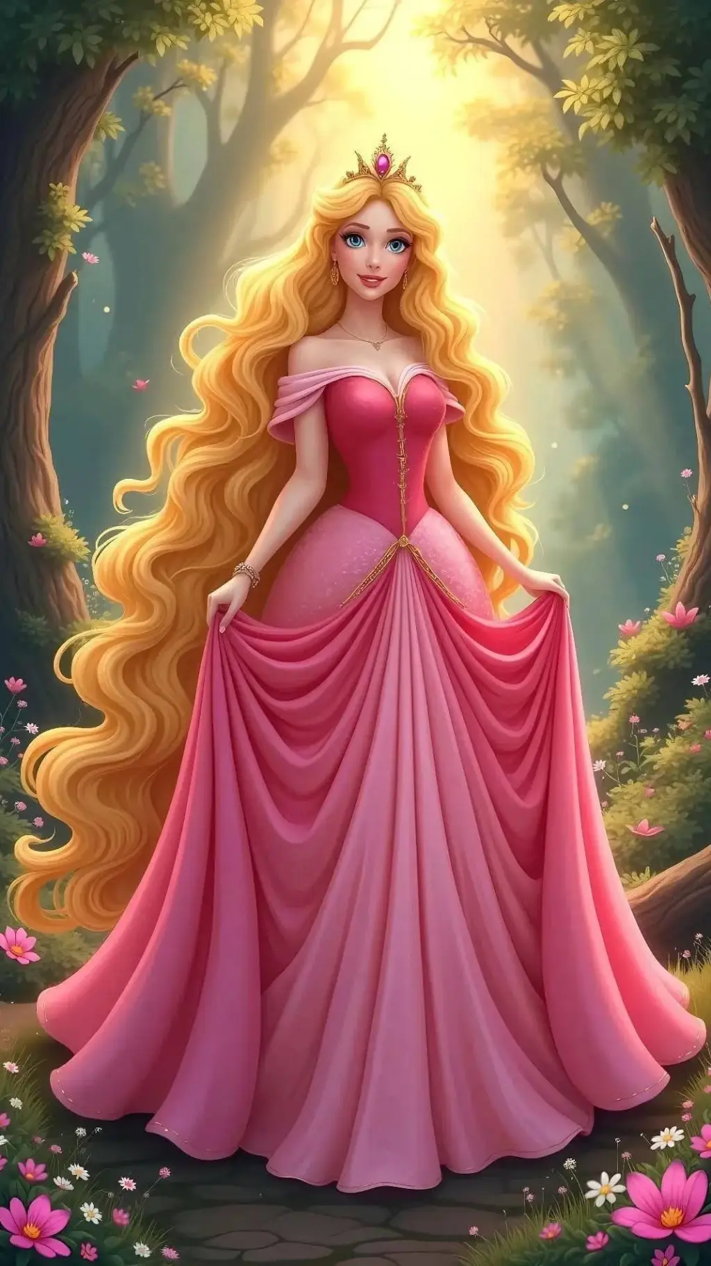 ai character: Princess Aurora  background