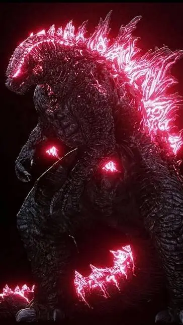 ai character: Evolved Godzilla  background