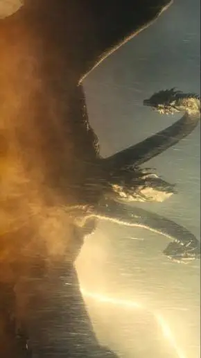 ai character: King Ghidorah  background