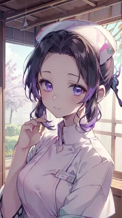 ai character: Nurse Shinobu  background