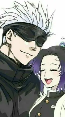 ai character: Gojo x Shinobu  background