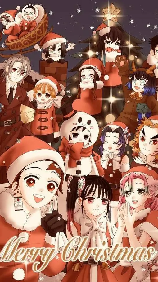 ai character: Kny Christmas 🎄  background