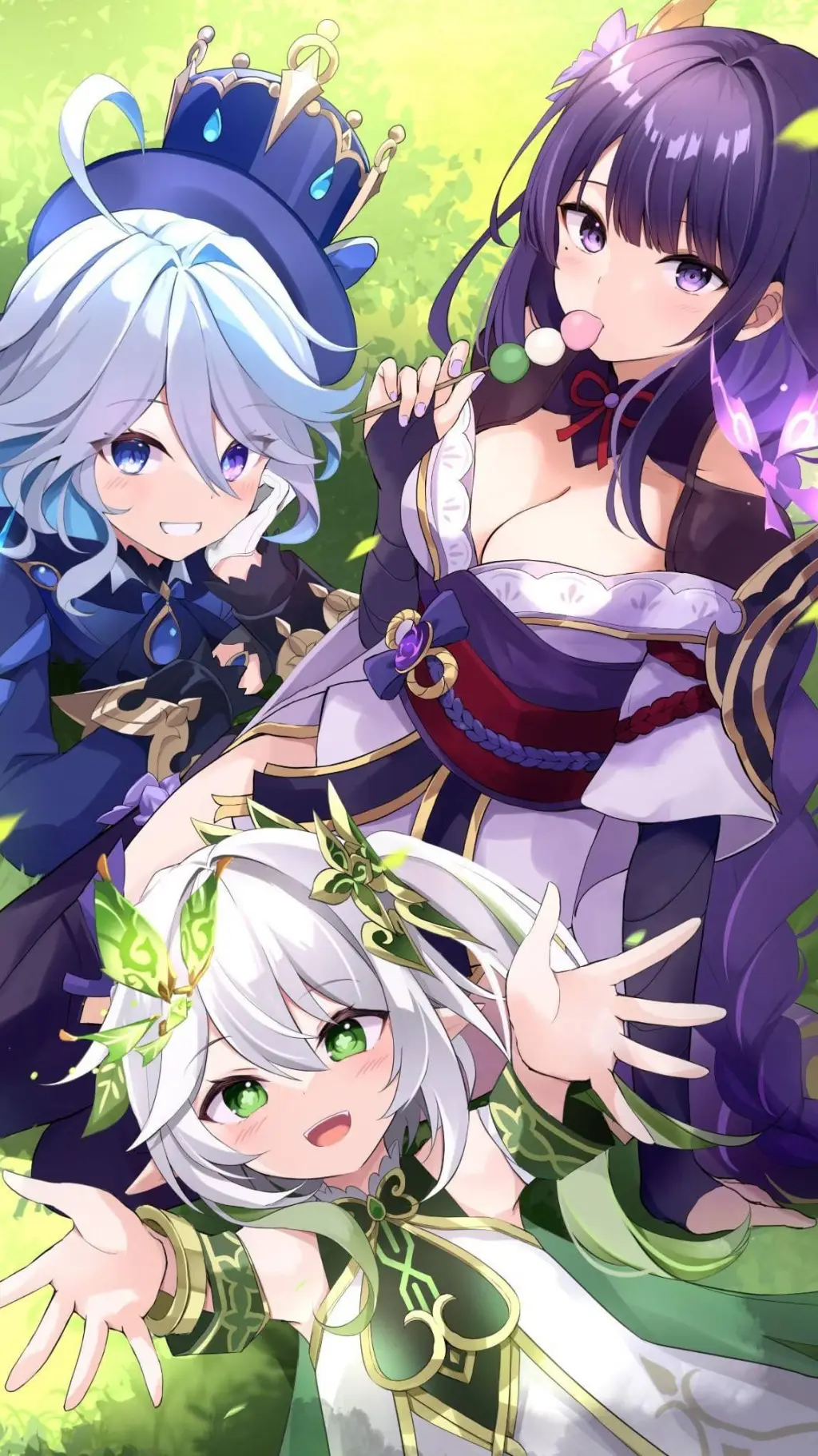 ai character: Rainahirina 🍡🫧🍃 background