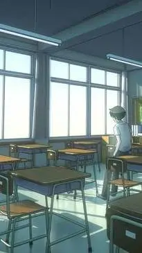 ai character: CL4SSR00M-BL background