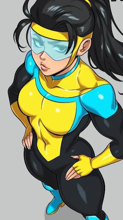 ai character: female invincible  background