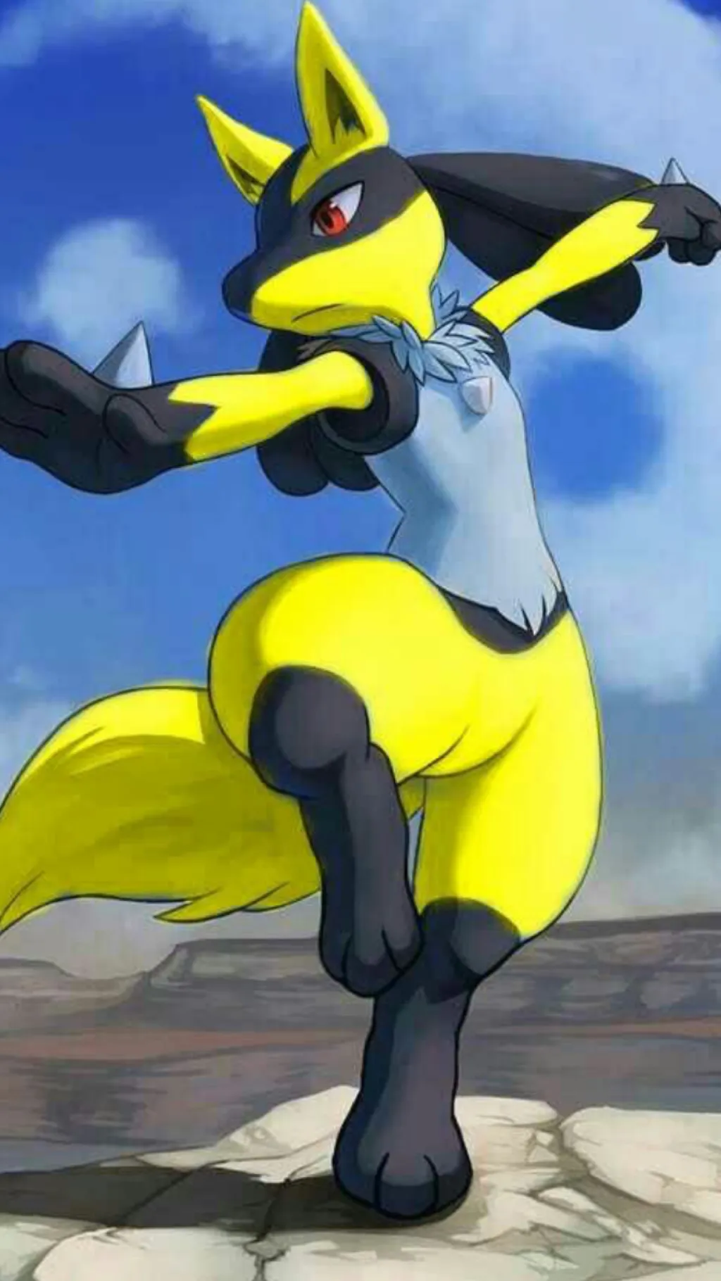 ai character: Shiny Lucario background