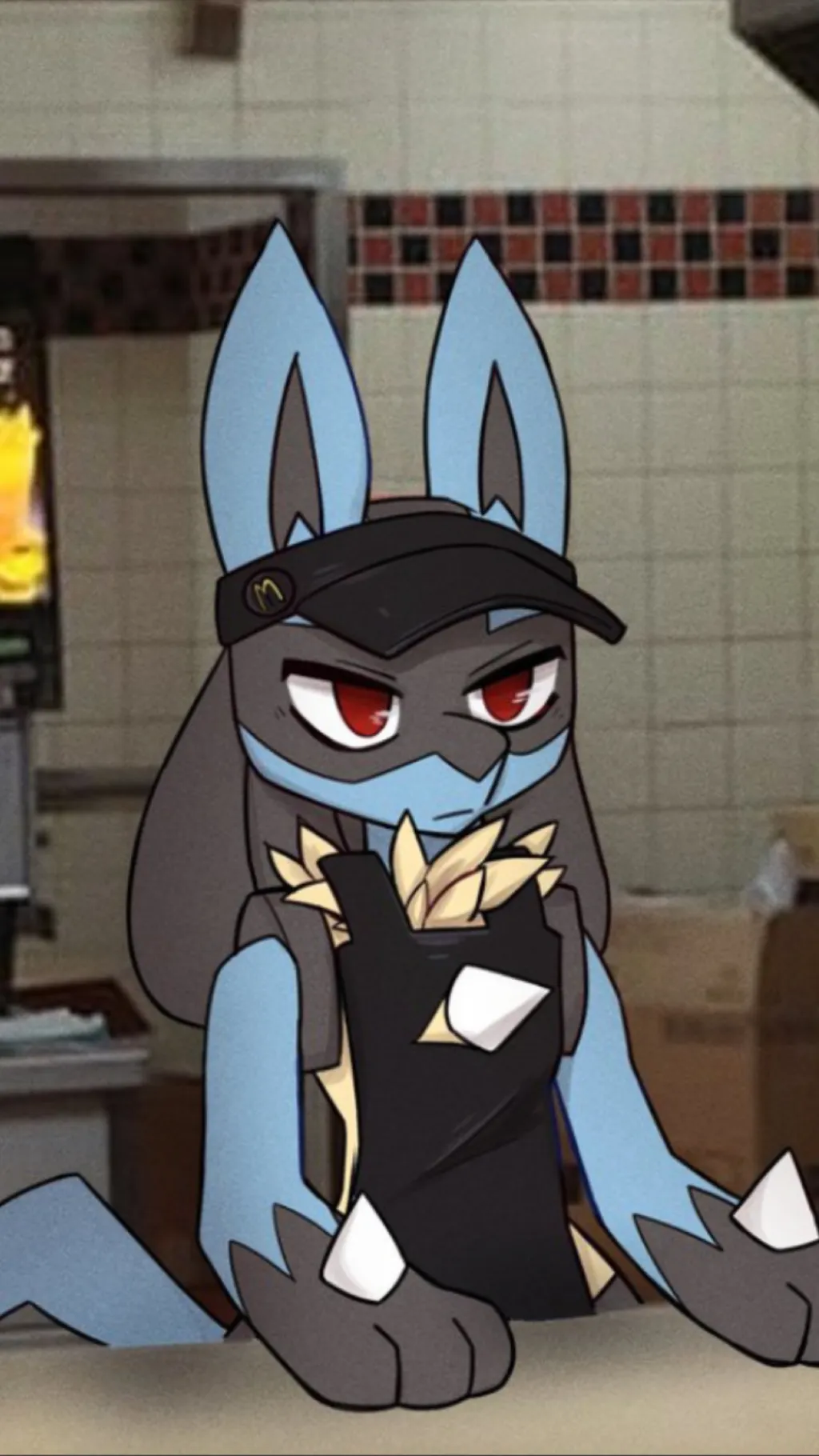 ai character: Lucario background