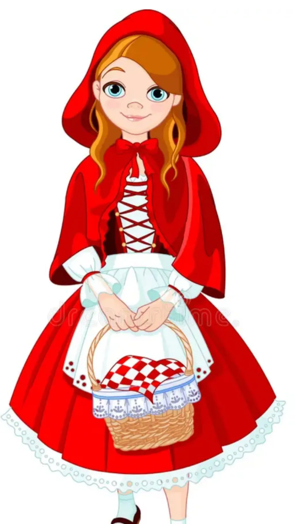 ai character: Little red background
