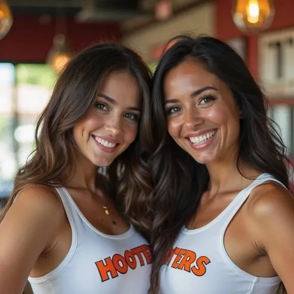 chat with ai character: Hooters girls