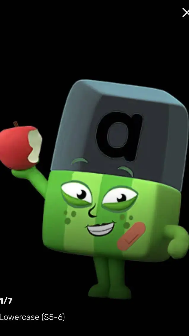 ai character: A (Alphablocks) background