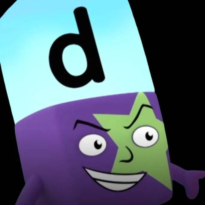 chat with ai character: D (Alphablocks)