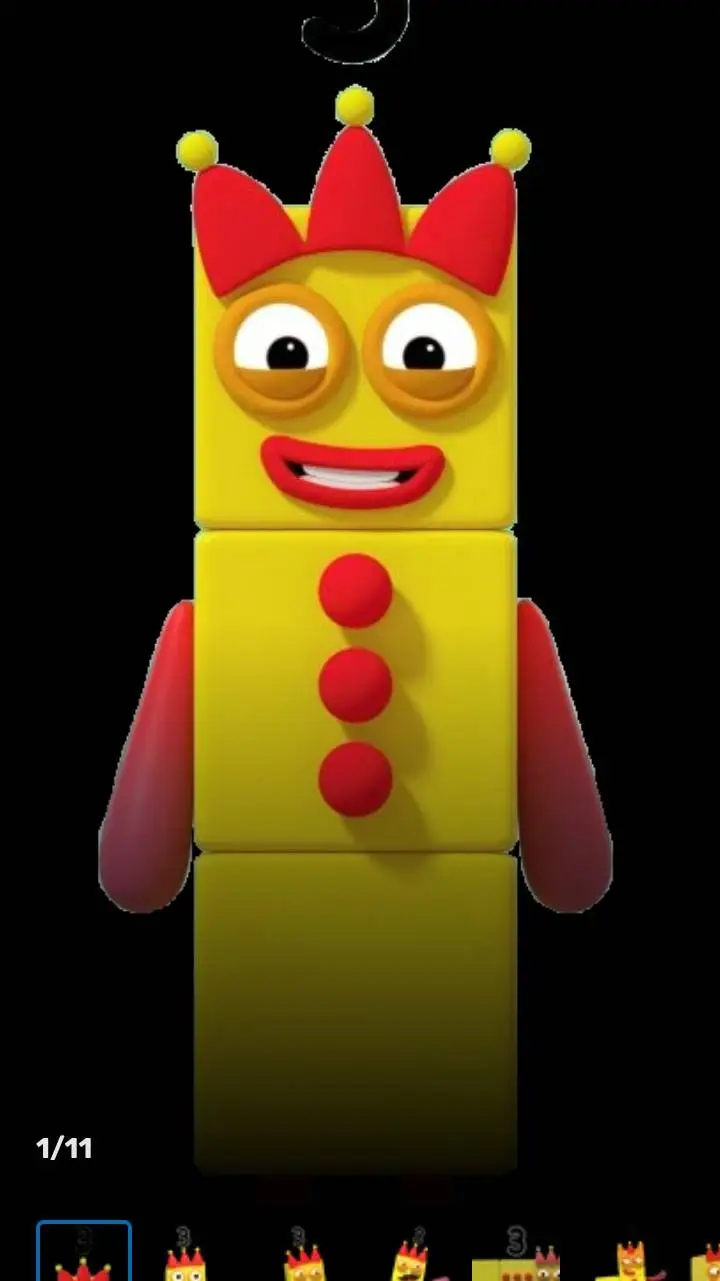 ai character: 3 (Numberblocks) background