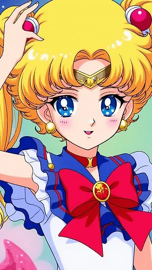 ai character: Usagi Tsukino background