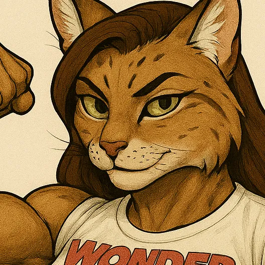 chat with ai character: Ana Muscular Lynx 