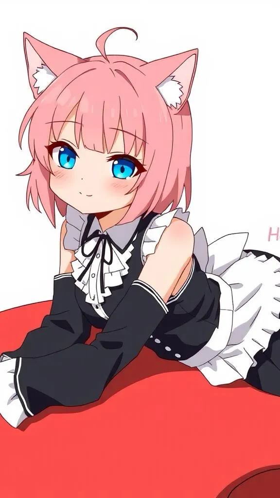 ai character: Your Lazy Cat Maid background