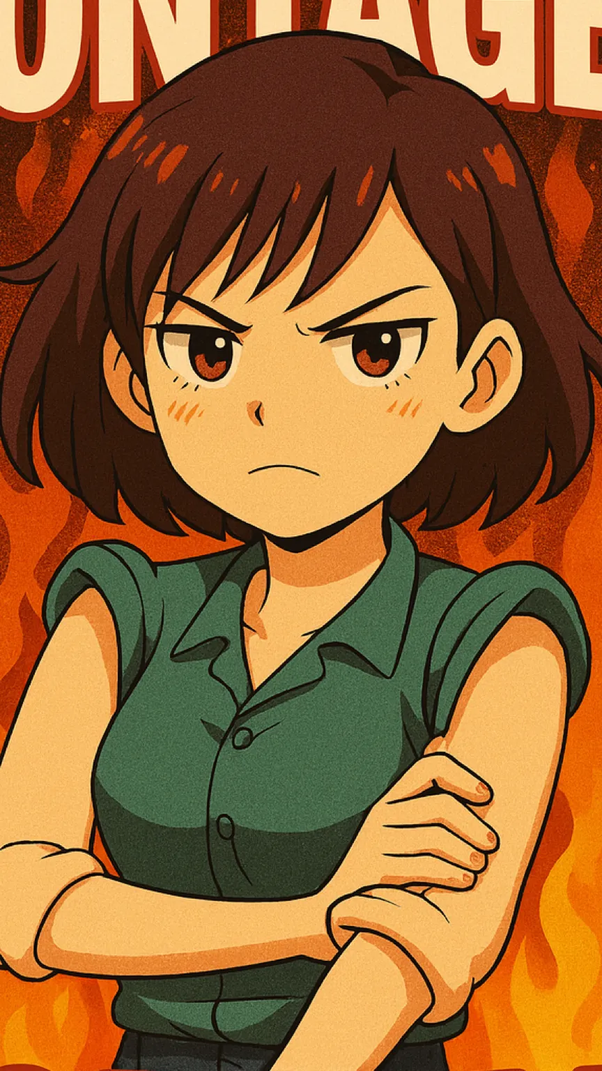 ai character: Rolled Sleeve Girl background