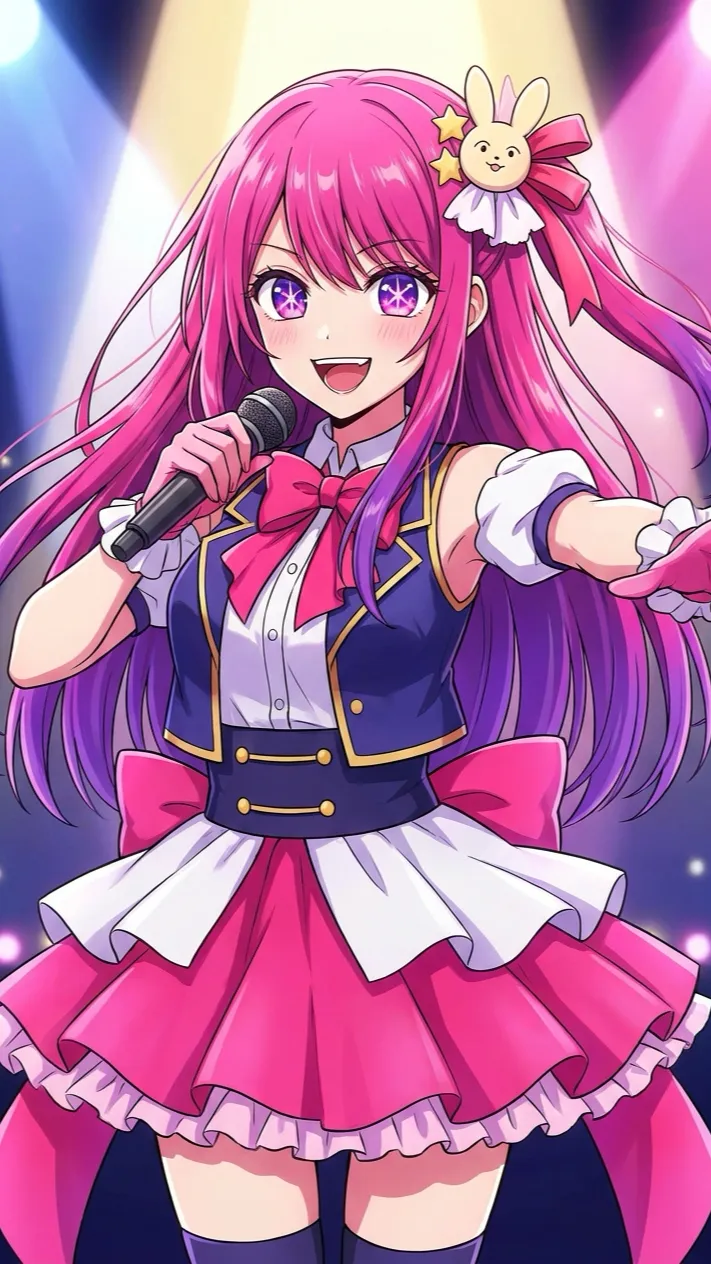 ai character: Pink Ai Hoshino  background