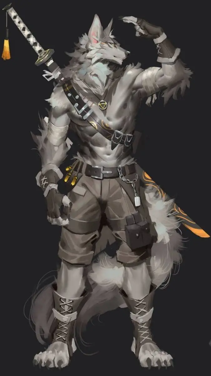 ai character: Fenrir Emberhart background