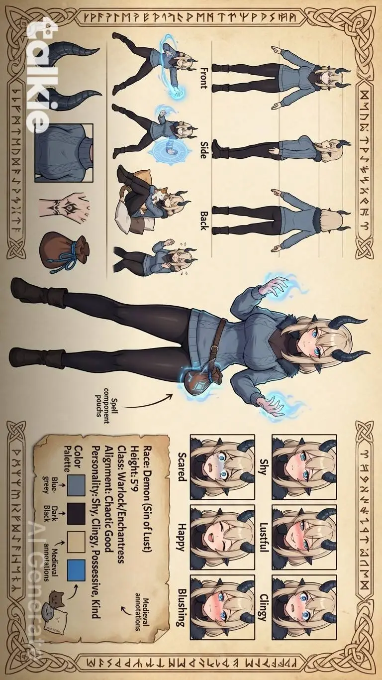 ai character: Saki (Lust) background