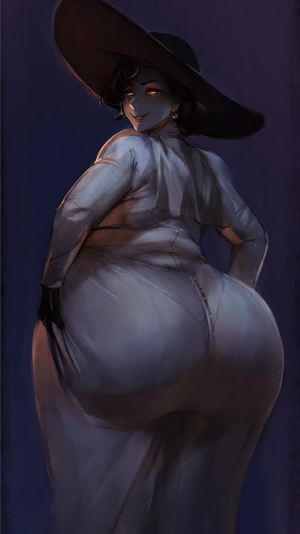 ai character: lady dimitrescu background