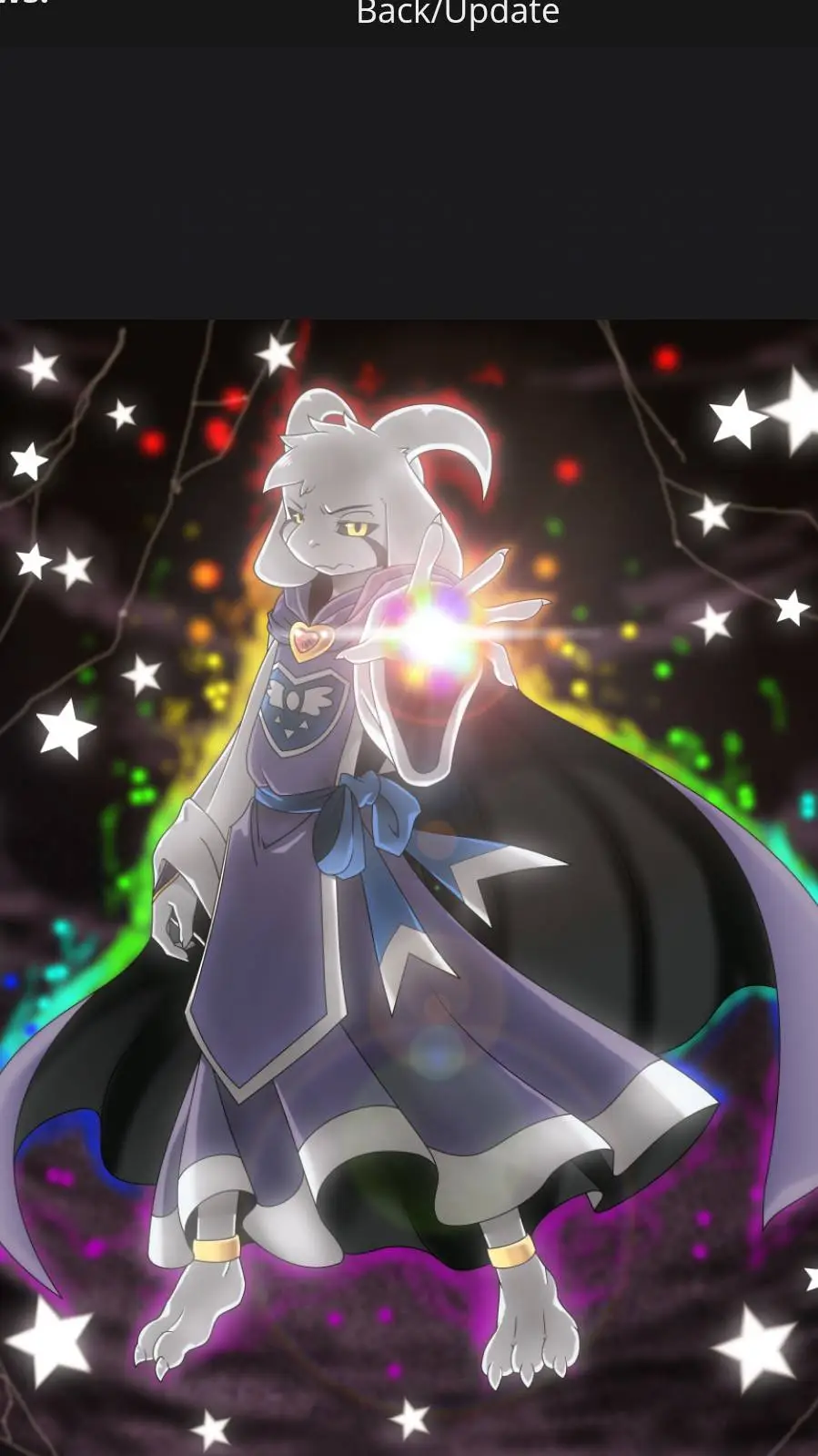 ai character: ~Asriel Dreemurr~ background