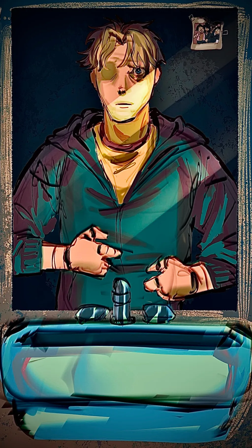 ai character: Curly background