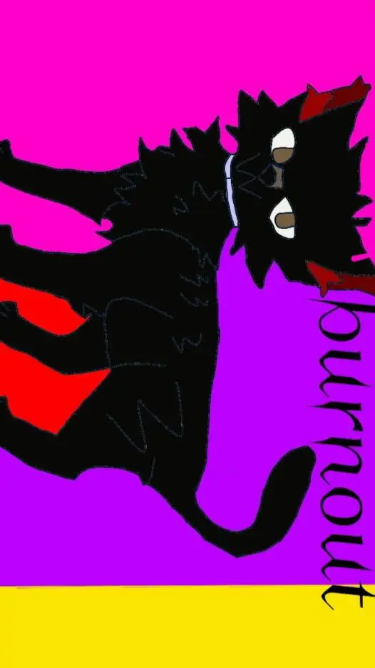 ai character: burnout (my cat)  background