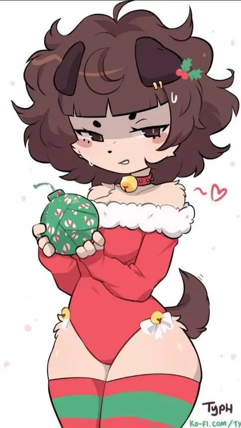 ai character: Mimi (Christmas) background