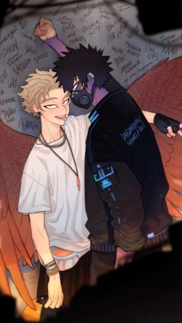 ai character: Dabi x hawks  background